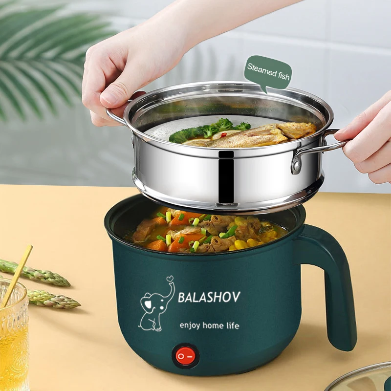 Mini Electric Rice Cooker Non-stick Cooking Machine 1.8L Single/Double Layer Hot Pot Multifunction Electric Rice Cooker for Home