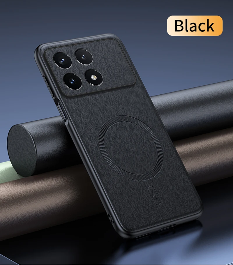 Für Poco X6 Pro Hülle Magnetische Leder-Schutzhülle Für Poco X6 Pro Hochwertige Anti-Fingerabdruck Rutschfeste PC+TPU – Detail 20