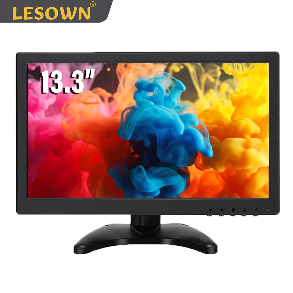 

LESOWN IPS Screen Display 13.3 inch 1920x1080 Resolution FHD VGA HDMI USB Touchscreen Industrial Monitor for Factory Automation