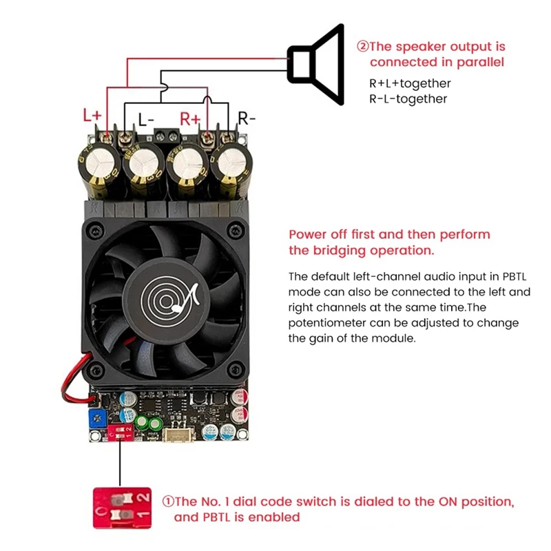 Плата цифрового усилителя мощности TPA3255, стерео усилитель 300Wx2 PBTL, моно-звуковой усилитель 600 Вт, прочный усилитель аудио динамика