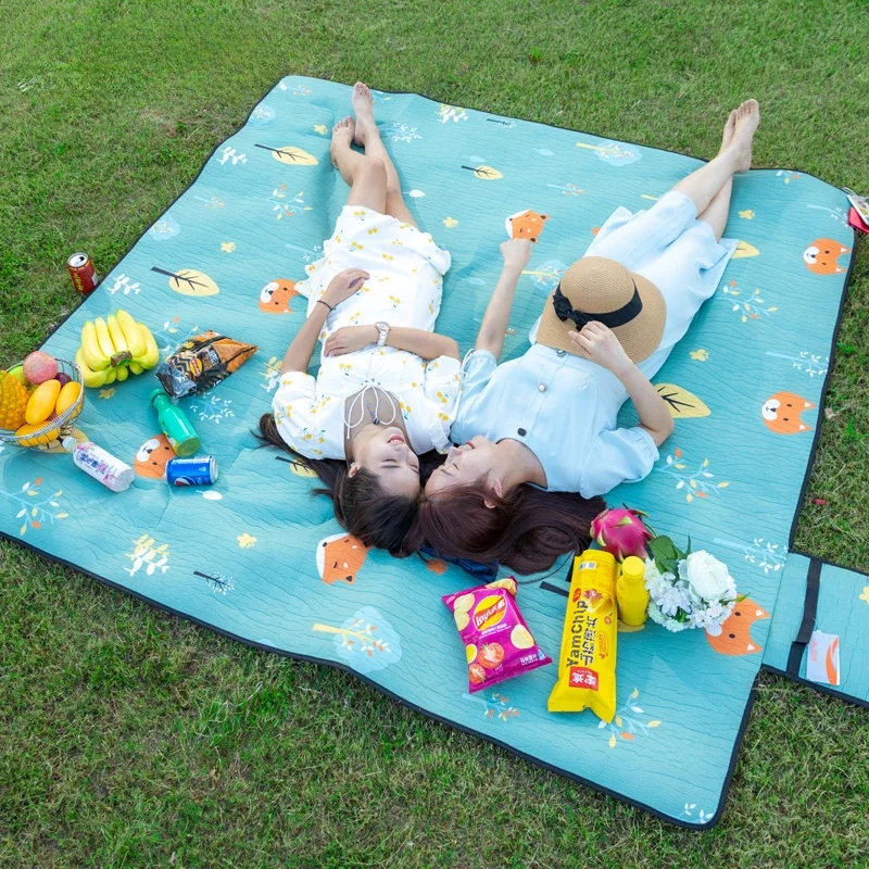 PEVA Thickened Outdoor Picnic Mat Field Tent Floor Hiking Foldable Seat Mat Spring Outing Portable Mat Lawn Waterproof Cushion