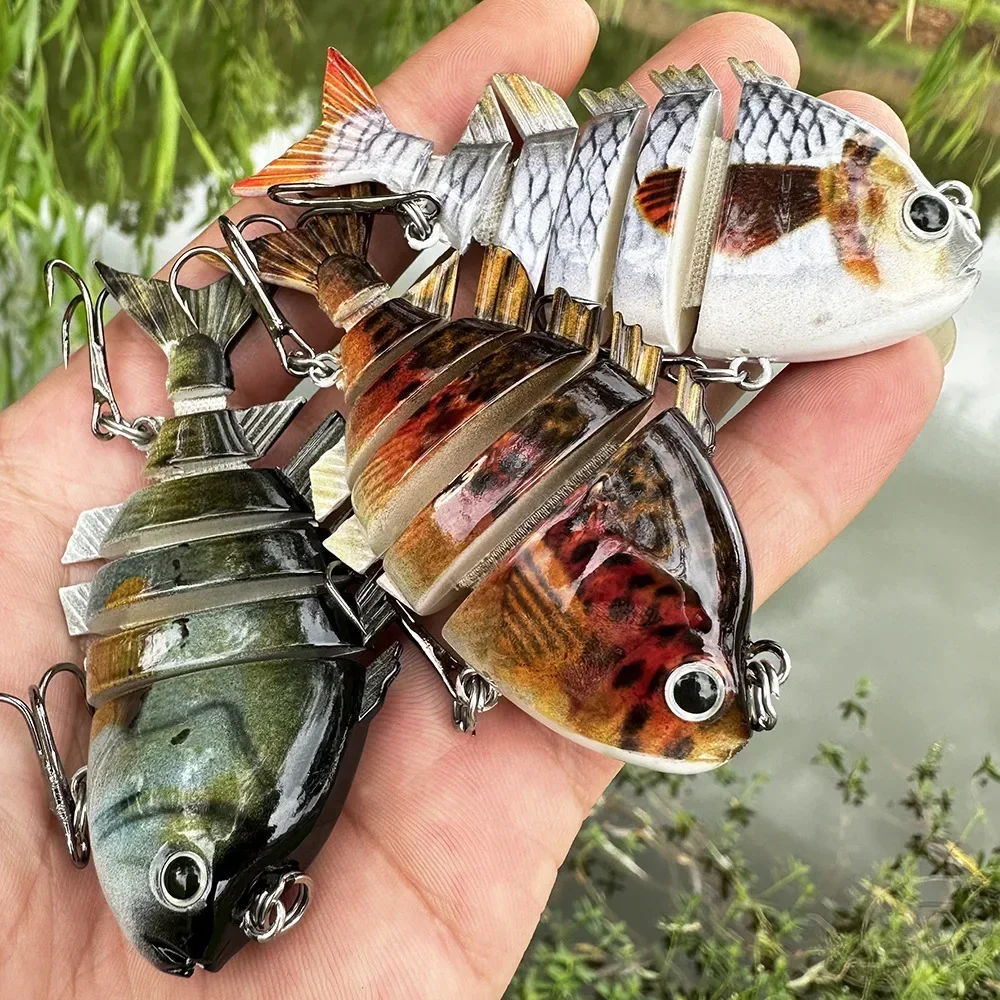

1pcs 8cm16gSinking Fishing Lures Multi JointedSwimbait Bionic Artificial Bait FreshwaterSaltwater Trout Bass Fishing Accessories
