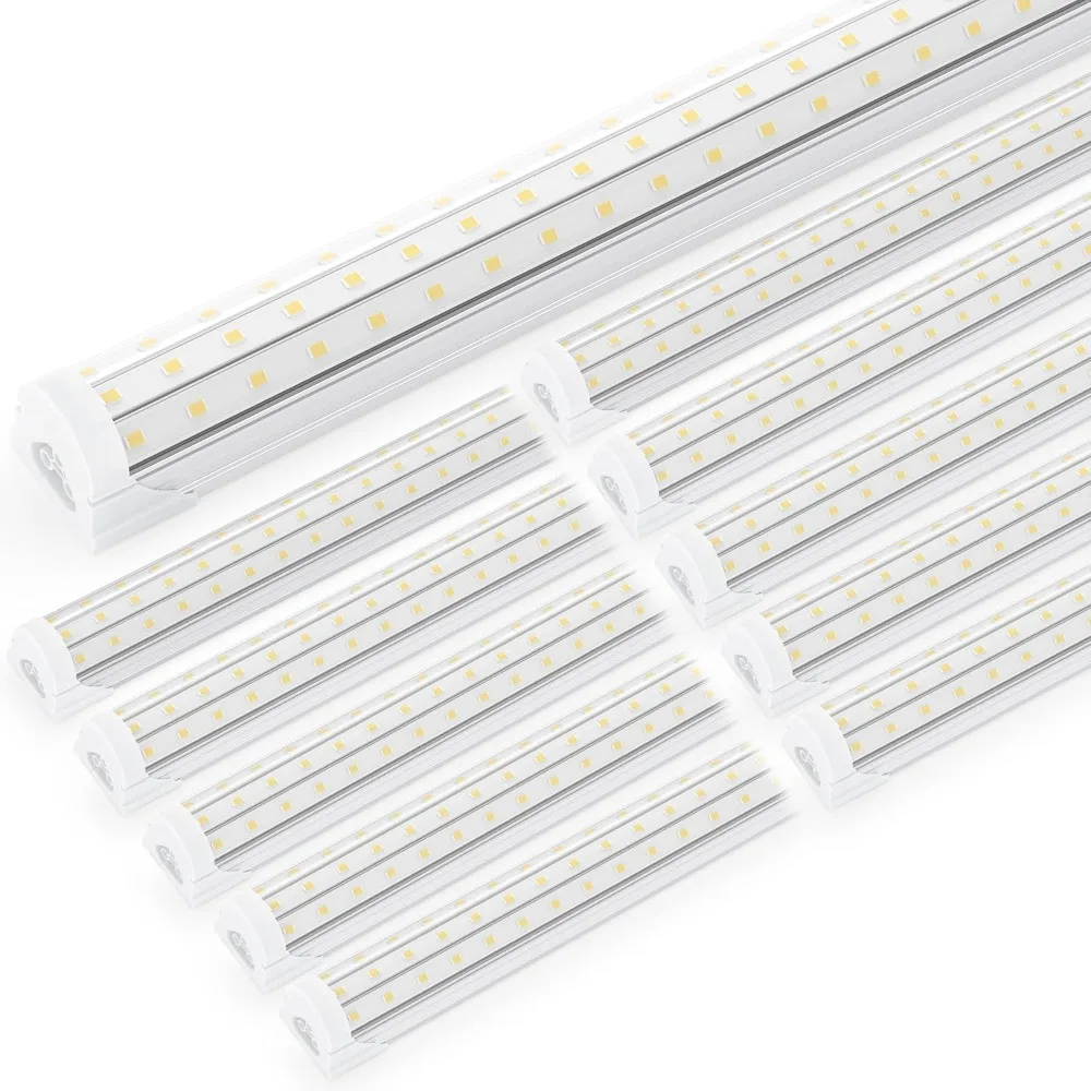 

10 Pack 4 FT Led Shop Lights, 6000K Clear White, 5000LM Super Bright, 36W Equivalency 468W,
