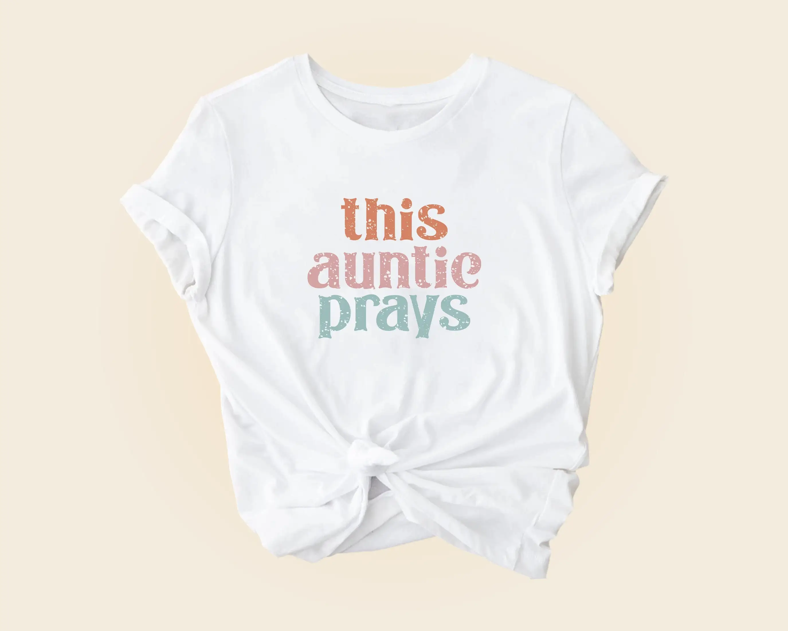 This Auntie Prays T Shirt For Her Give Cute