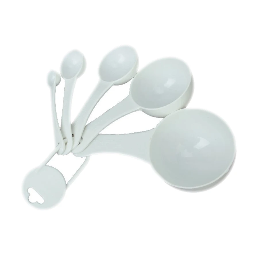 Lot 5 pcs 100ml / 50ml / 15ml / 5ml / 1ml Dispensers Plastic Measuring Spoons.