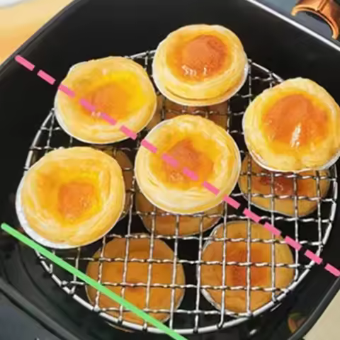 Round Air Fryer Rack With Legs Stackable Grid Grilling Rack Stainless Steel Anti-corrosion Oven Steamer Cooker BBQ Camping