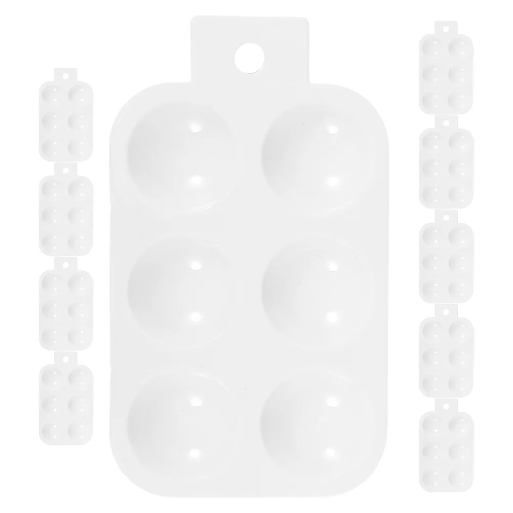 10 قطع من لوحات الطلاء البلاستيكية المكونة من 6 لوحة خلط الآبار، صينية طلاء بالألوان المائية، لوازم الرسم المحمولة، المنصات البلاستيكية #1