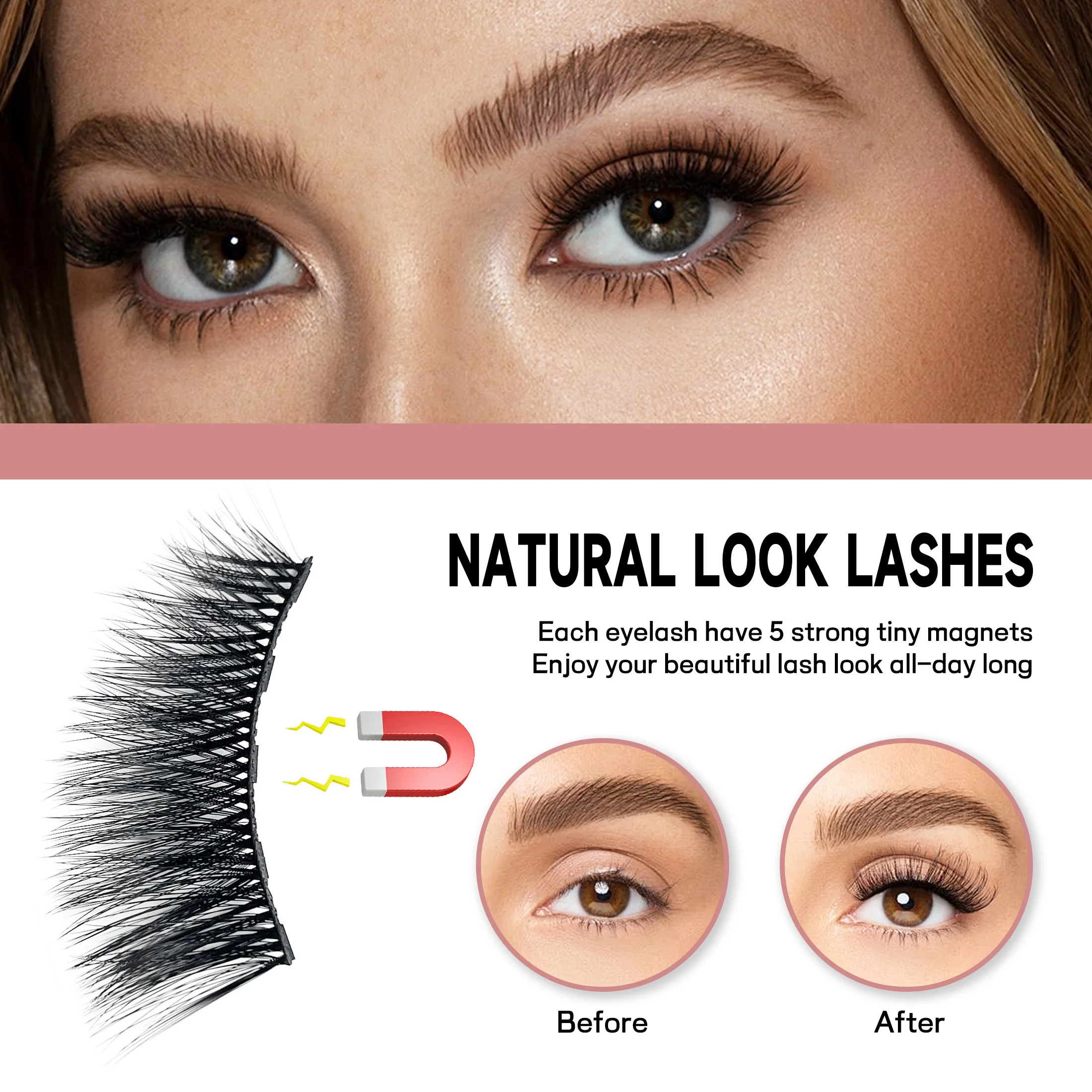 3 paires de cils magnétiques Eyeliner pince à épiler ensemble 3D cils de vison naturel artificiel faux cils moelleux Volume vaporeux