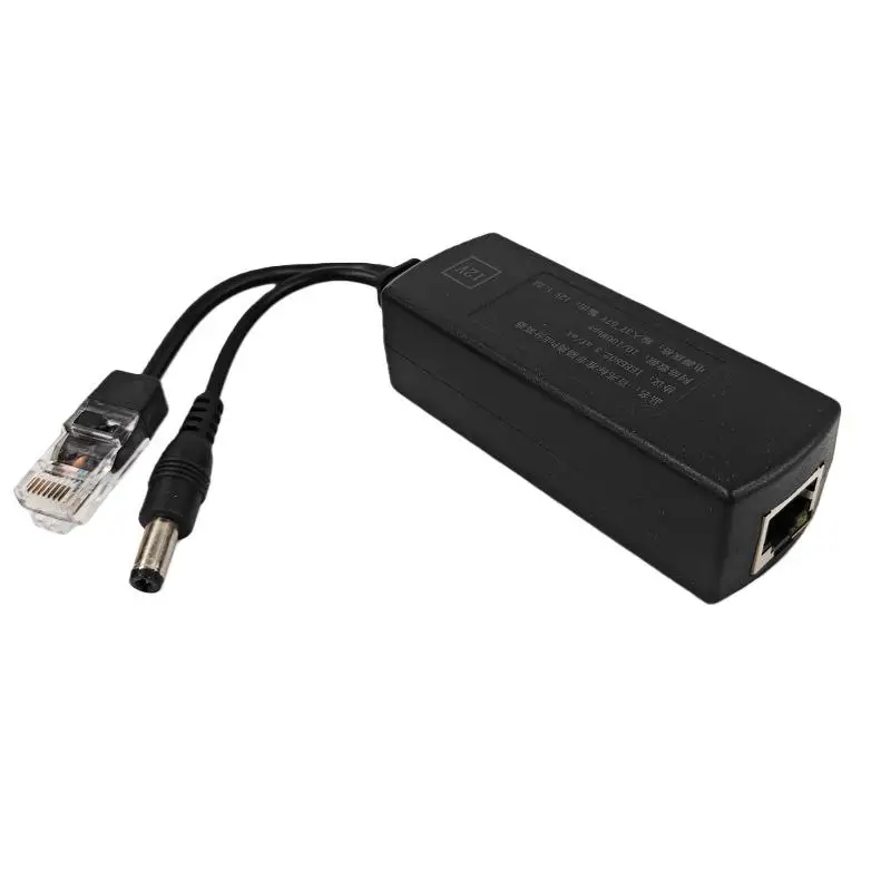 1 szt. IEEE 802.3af Rozdzielacz Zasilania Po Ethernetie Adapter POE Rozdzielacz 5V/48V System Bezpieczeństwa Plug And Play