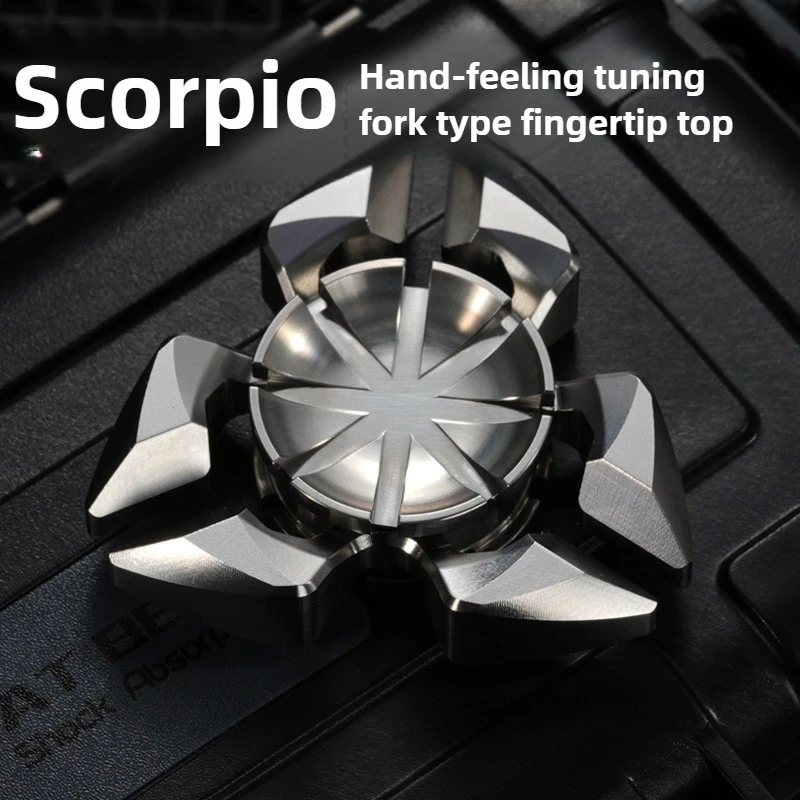 KAEDC Galaxy Scorpio Attack Speed ​​Three-Page Mechanical Metal Fingertip Spinner Decompression Desktop Toy