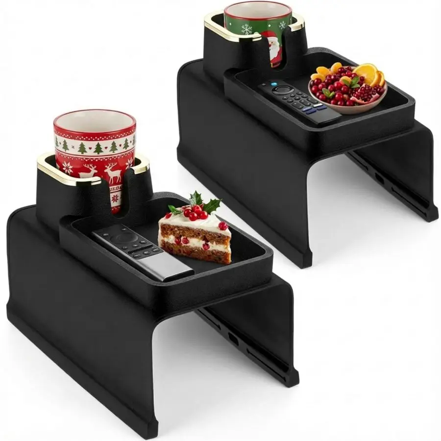 

Pcs Couch Cup Holder Tray Silicone AntiSpill Anti Slip Sofa Armrest Drink Holder Weighted Couch Caddy Recliner Arm Table for Rem