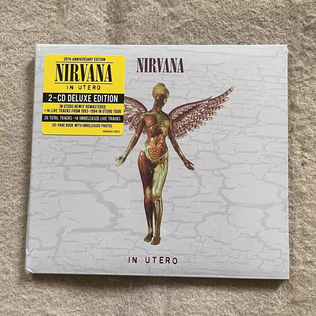

Nirvana in Utero 30th Anniversary 2CD Deluxe Edition Remastered Classic Rock Grunge Live Tracks Music CD Album Photo Booklet
