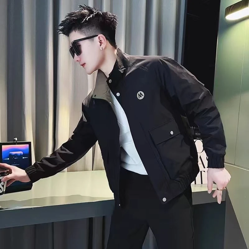 

Men's Bomber Jacket Men Casual Slim Fit Baseball Mens Jackets New Autumn Fashion Men Jackets