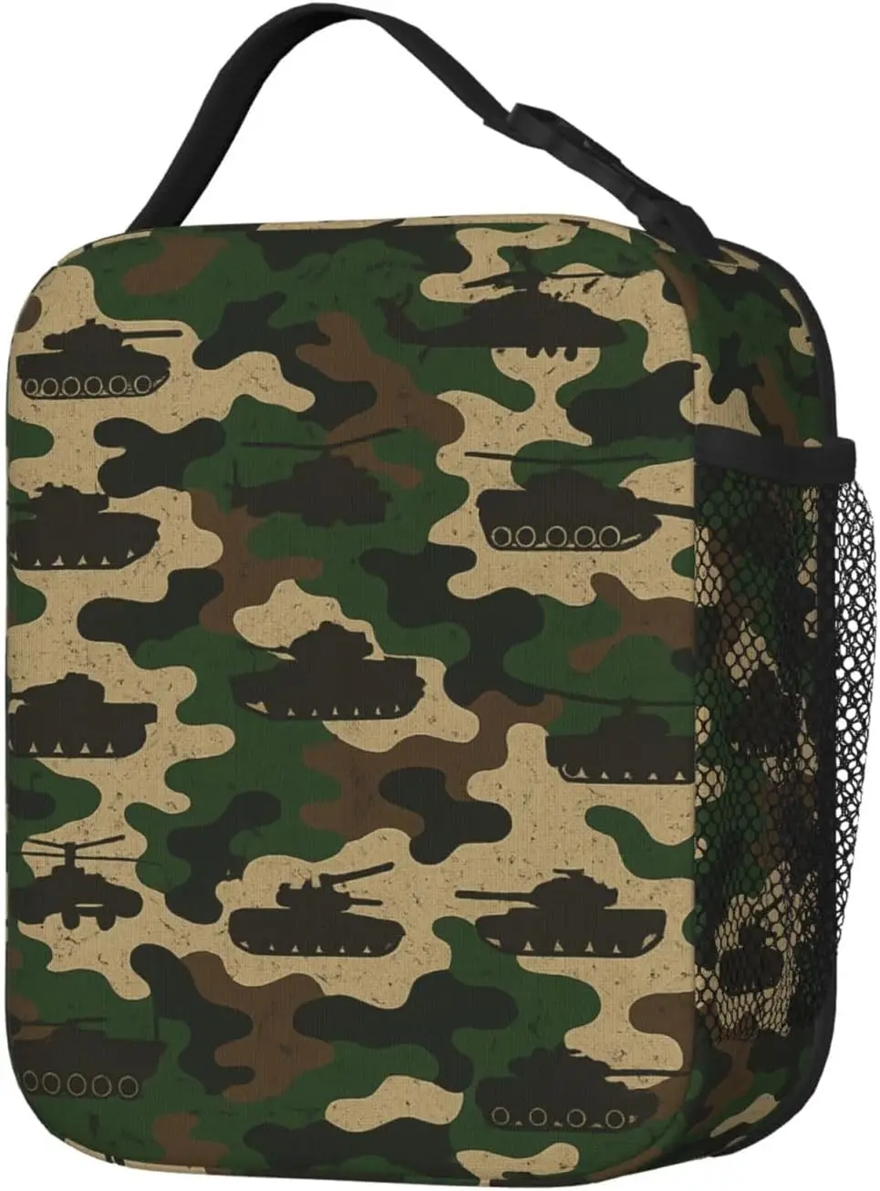 Camo Tank Copter Lunch Box - Insulated Lunch Bags For Boys/Girls/Women/Men Detachable Handle Lunchbox Meal Tote Bag