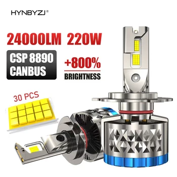 HYNBYZJ H7 LED Headlights 220W 24000LM H11 LED H4 H8 H9 9005 9006 HB3 HB4 9012 Auto Car Bulbs Headlamp 6000K H1 Led Car Lights