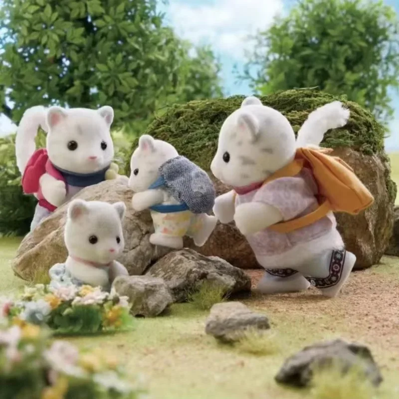 شخصيات عائلة أنيمي سنو ليوبارد ، لعبة إصدار محدود ، منزل لعب للأطفال ، دمية طفل لطيفة ، هدية طفل