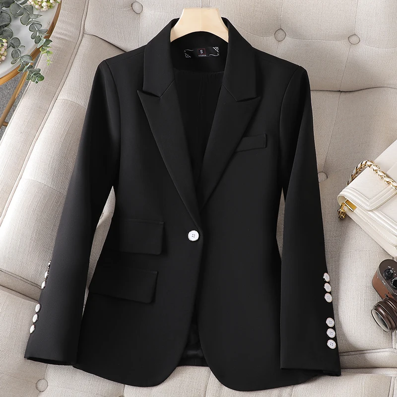 Korean Style Elegant Blazer Jackets for Women New Fashion Long Sleeve Casual Blazer Coats Streetwear Profession Blazer Coats