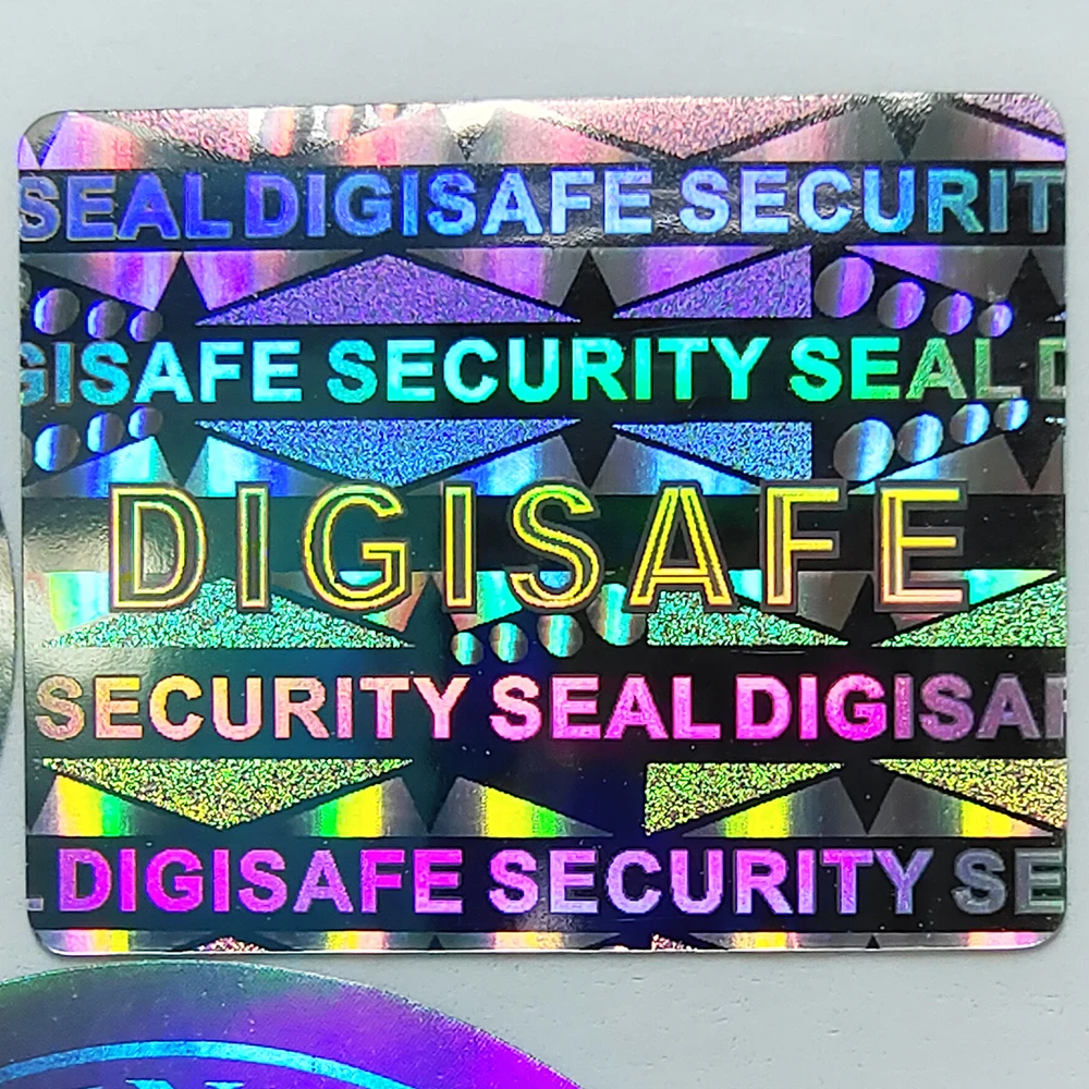 

100pcs 22x18mm DIGISAFE SECURITY SEAL Silver Hologram Tamper Evident Label Warranty Void Sticker Removal Proof Prevent Imitation