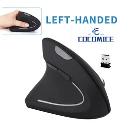 2.4G Wireless Left Handed Ergonomic Wireless Vertical Mouse  800/1200/1600 DPI 5 Buttons for Laptop Desktop PC Macbook