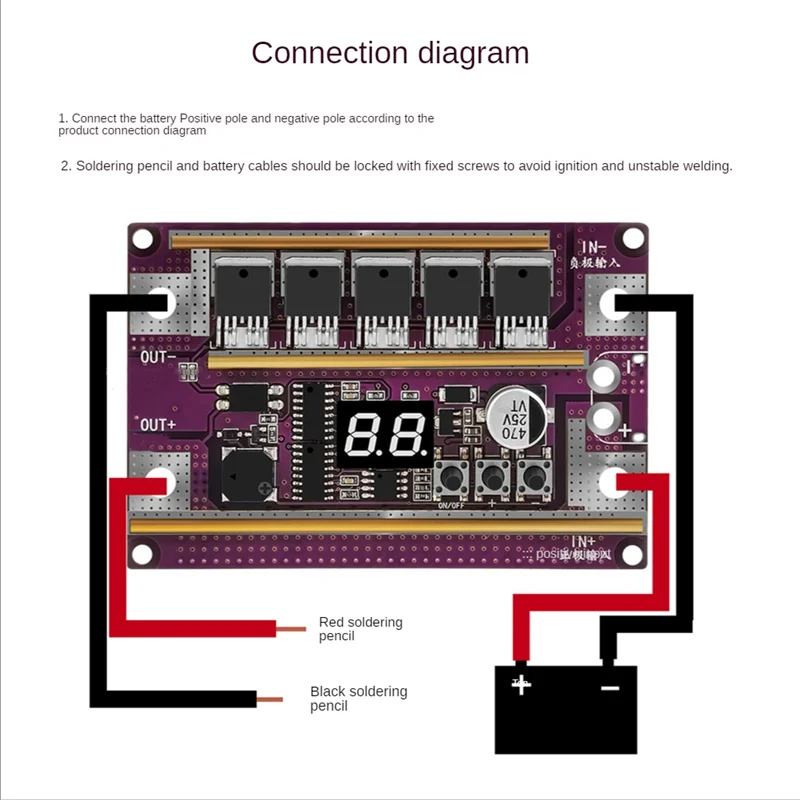 K99 소형 자동 스폿 용접기 휴대용 18650 리튬 배터리 스폿 용접기 제어 마더 보드