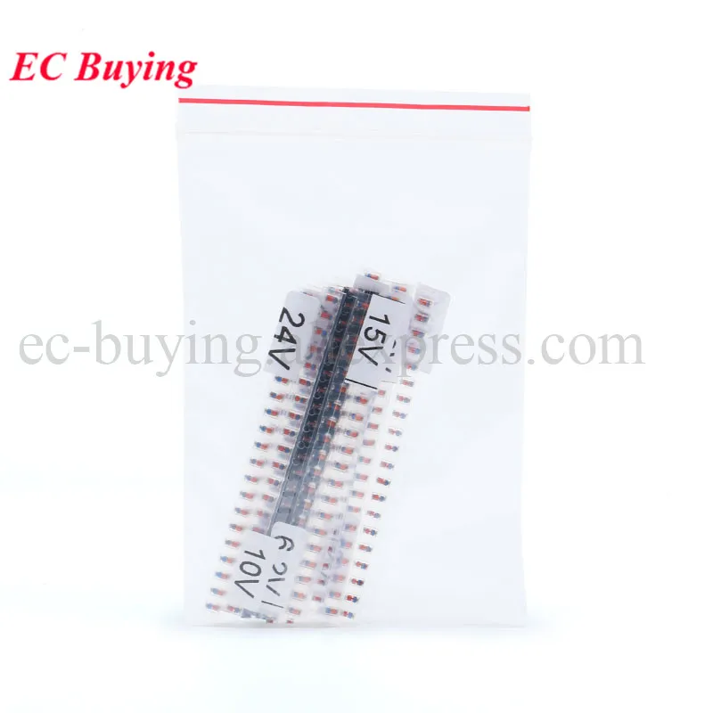 280Pcs-55Pcs Zener Diode Assorted Kit DIY SMD DIP 3V~39V 3V-9.1V 10V~56V 1W LL34 1206 ZMM SM Electronic Components Package Suit
