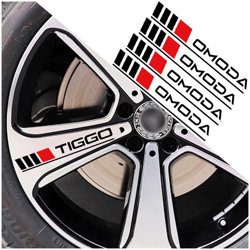 

4Pcs Car Wheel Sticker For CHERY TIGGO OMODA 5 S5 O5 E5 C5 PRO PHEV Auto Accessories