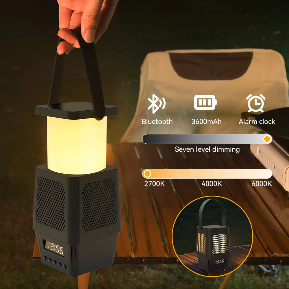 

Hand held lamp Camping Light Dimming Portable lantern 3600Mah 2W Warm Light Cold Light USB Charging