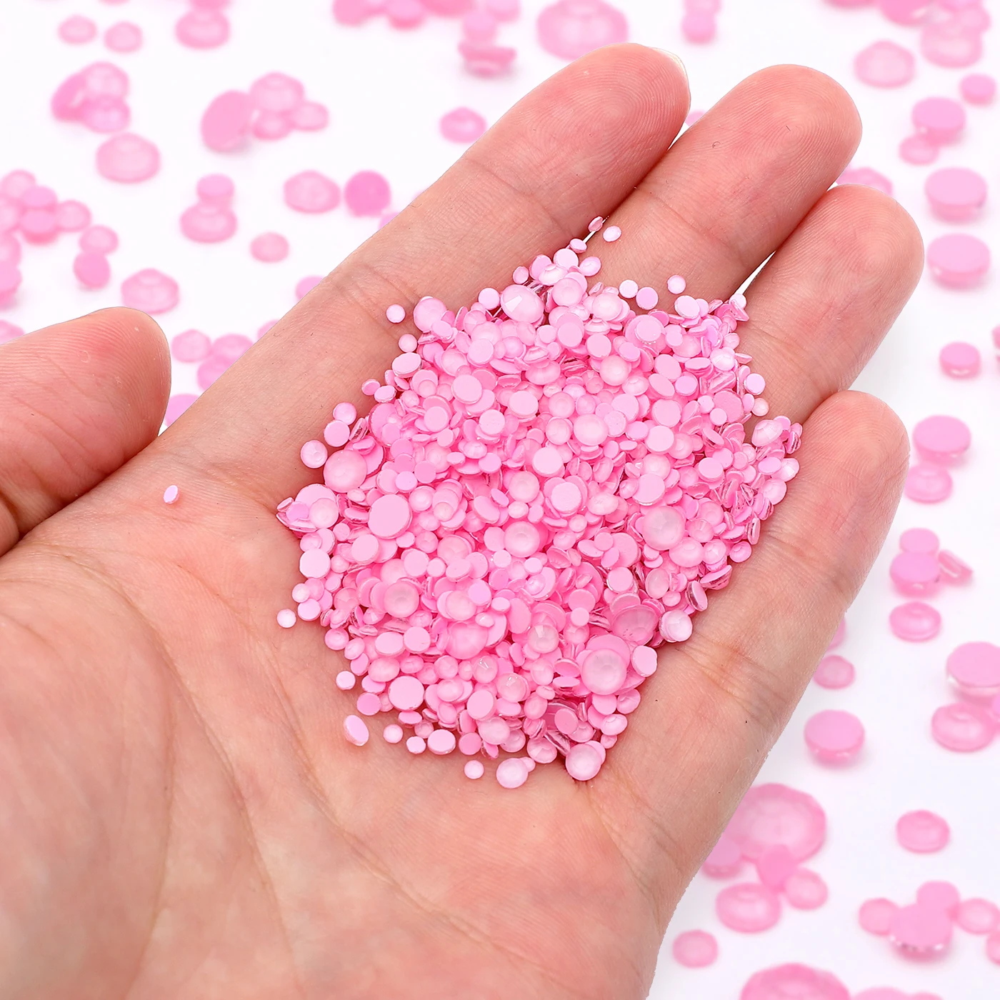 1440Pcs SS6-SS20 Mix Size Glass Flat Back Neon Rhinestone Glitter Round Diamond Non Hotfix Glue on Rhinestones for DIY Nail Art