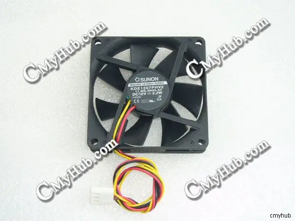 For SUNON KDE1207PHV2 11.MS.B995.AF DC12V 2.2W 7015 7CM 70MM 70X70X15MM 3pin Cooling Fan KDE1207PHV2