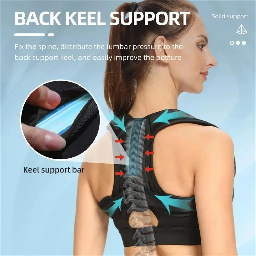 Back Posture Corrector Belt Adjustable Shoulder Neck Spine Reshape Body for Column Posture Correction for Women Men Straightener