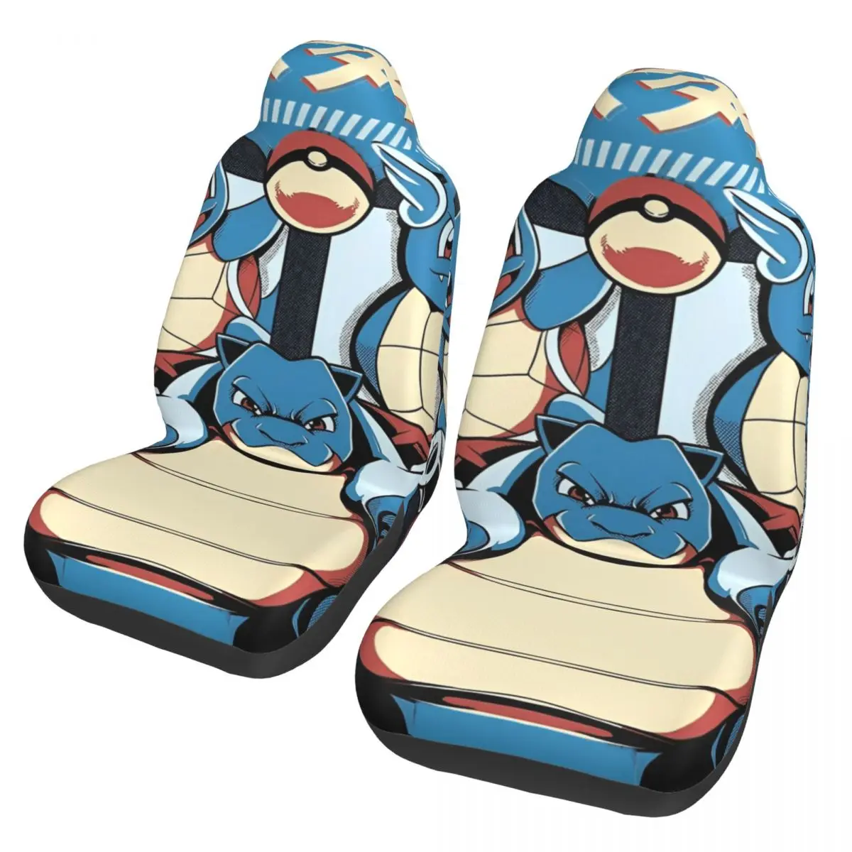 

Универсальный чехол для автомобильного сиденья Poke-Mon Gym Blastoise, подходит для всех типов моделей, тканевая подушка/чехол для сиденья, защита для сидений.