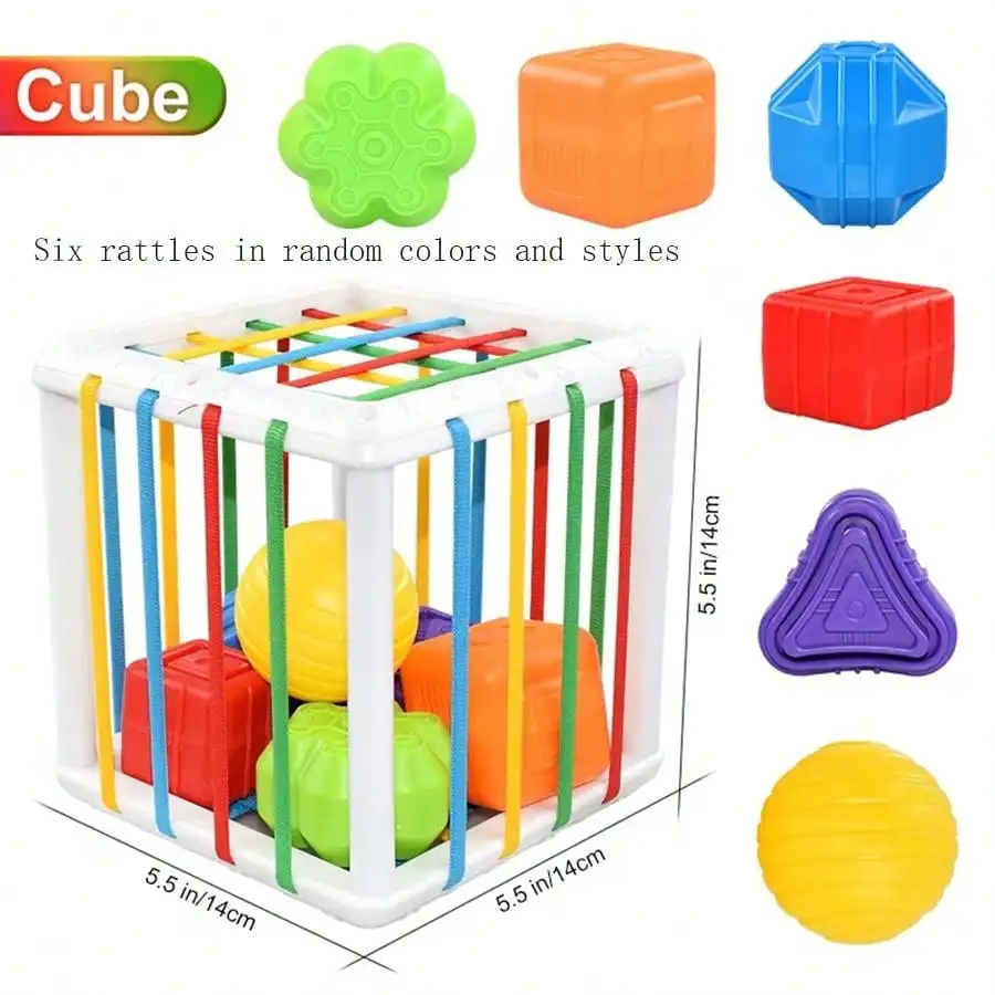 Baby Montessori Toy 2 Years Shape Sorter Toy Sensory Sorting Toys Motor Training Games Kids Educational Toys For Baby 1 -2 Years