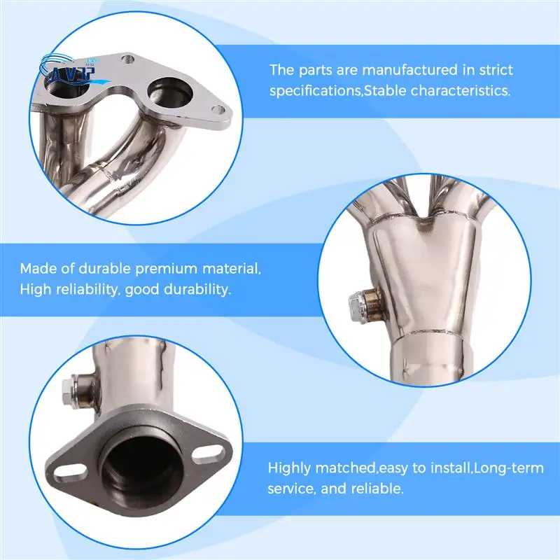 

AV32-Stainless Race Manifold Header Exhaust Manifold With Gasket For Honda Civic EX 2001-2005 1.7L SOHC D17AXQ