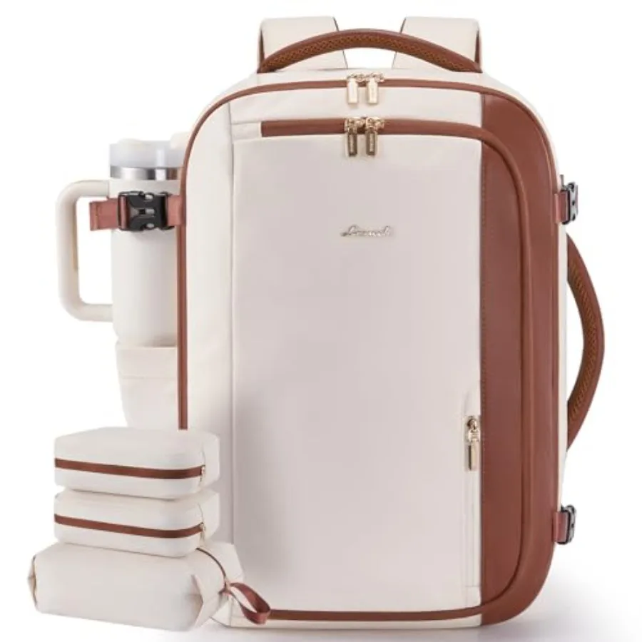 

40L Travel Backpack for Women, Carry on Luggage Backpack Flight Approved with 3 Packg Cubes, Waterproof Personal Item Travel Ba