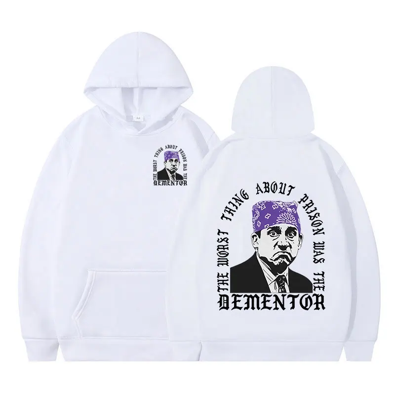 Prison Mike Michael Scott Homage The Office Hoodies Tv Series Dwight Schrute Jim Halpert Sweatshirts Casual Oversized Pullovers