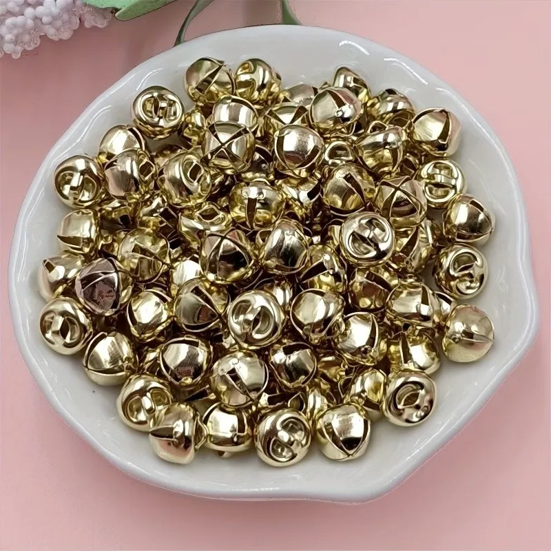35 pcs 6mm Christmas Decoration Bells Small Delicate Size, designed for DIY Craft Accessories, Clear Crisp Sound, Gold