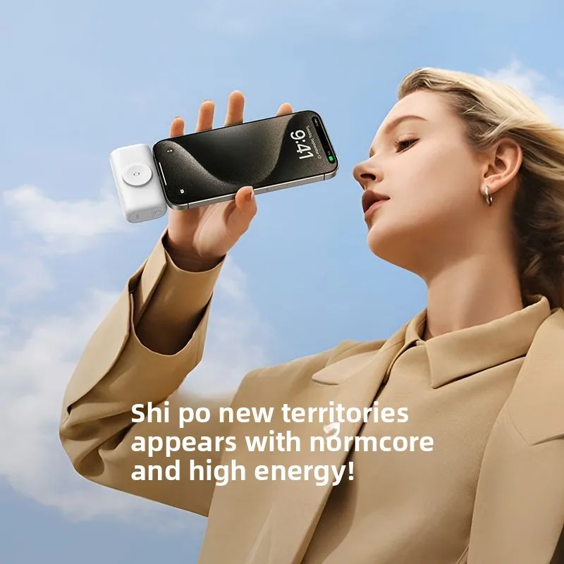 Capsule power bank two-in-one magnetic watch, mini small 5000mAh rechargeable mobile phone