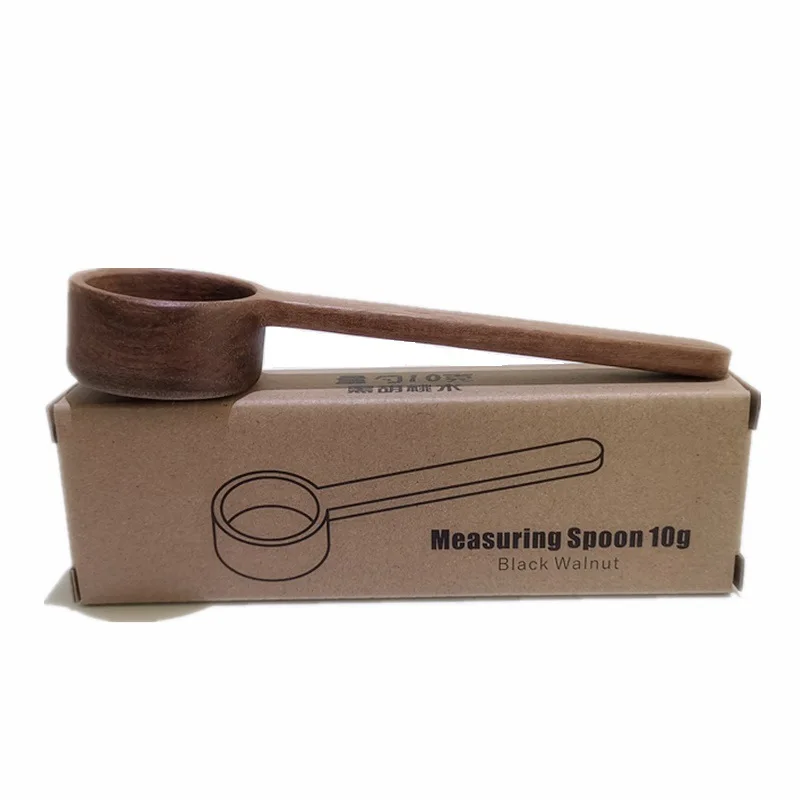 Walnut Solid Wood Handle Measuring Spoon Coffee Powder Spoon 8/10g Measuring Spoon Raw Wood Material Measuring Spoon