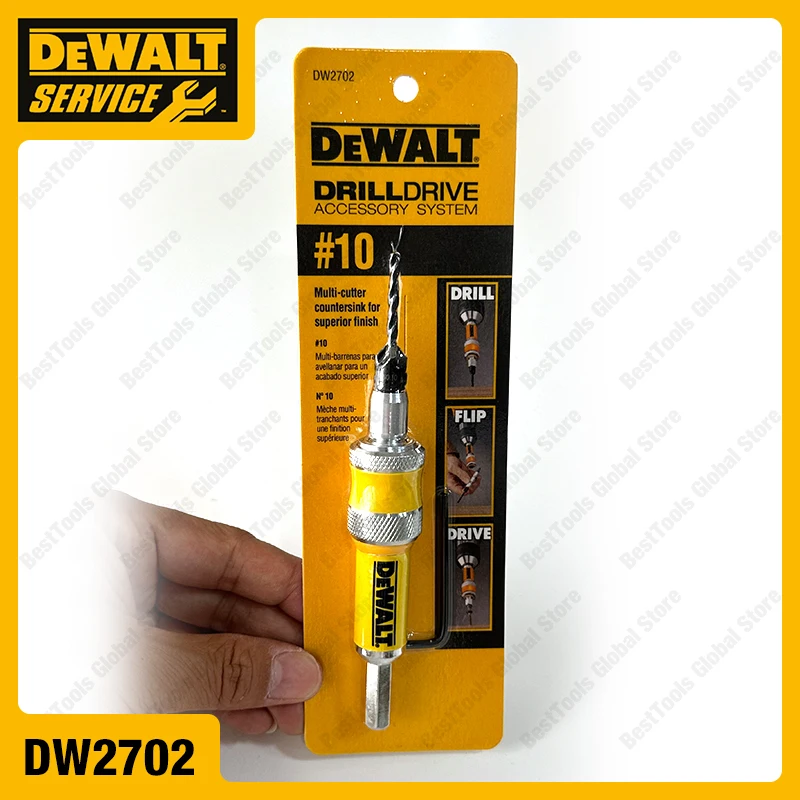 DEWALT DrillDrive Accessory System DW2700 DW2701 DW2702 #6 #8 #10 Drill Flip Drive Complete Unit  2 in 1 Countersink Wood Drill