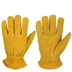 Work Gloves Winter Insulated Snow Cold Proof Leather Glove Thick Thermal Imitation Lambswool - Extra Grip Flexible Warm for Work