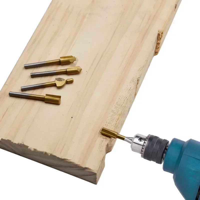 

10Pcs/Set HSS HSS Rotary File Router Drill Bits Set Titanium Coated Woodworking Trimming For Carving Milling Cutter Wood Tools