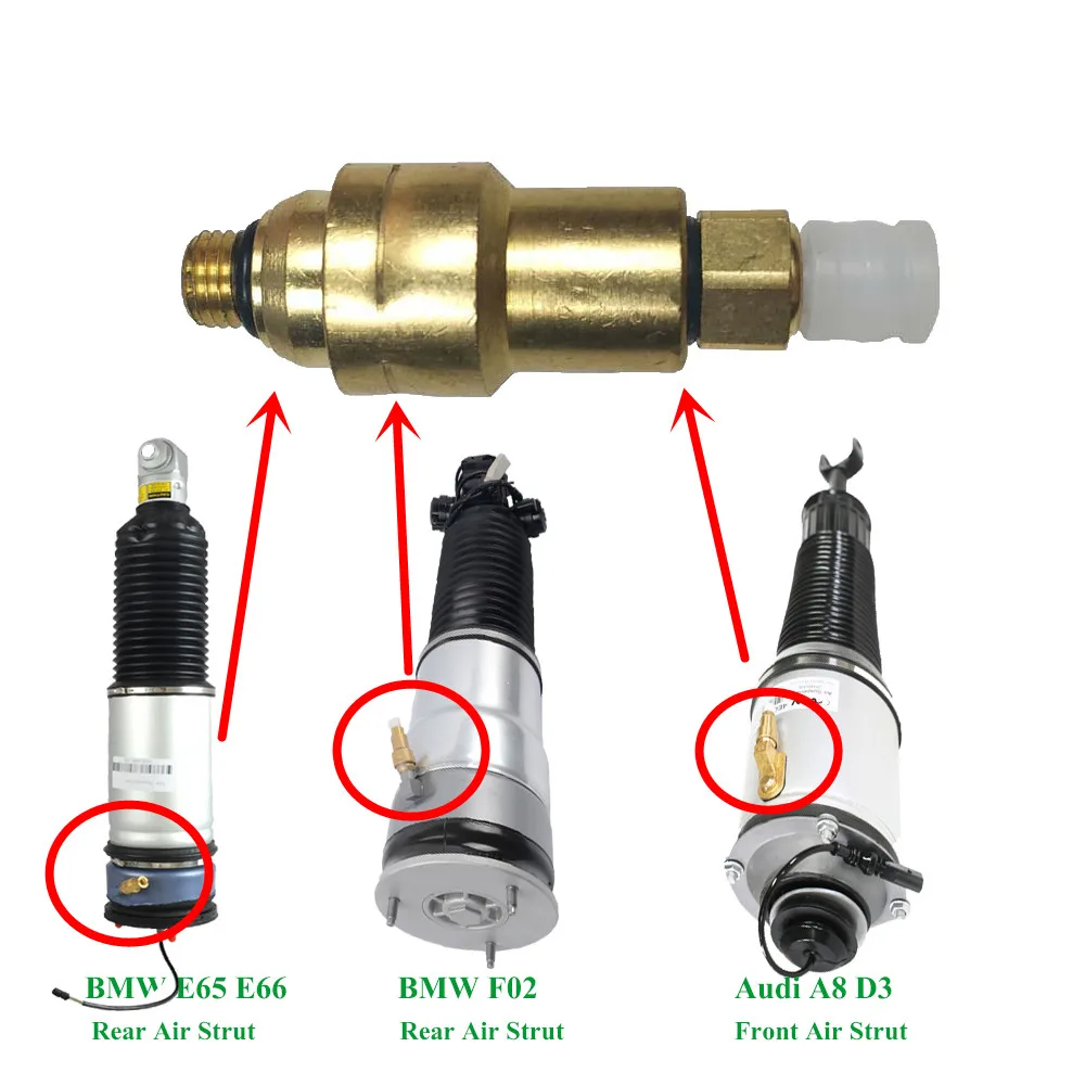 Air Residual Pressure Valve For Audi A8 D3 Bentley Continental VW Phaeton BMW E65 E66 F01 F02 Front / Rear Air Suspension Strut