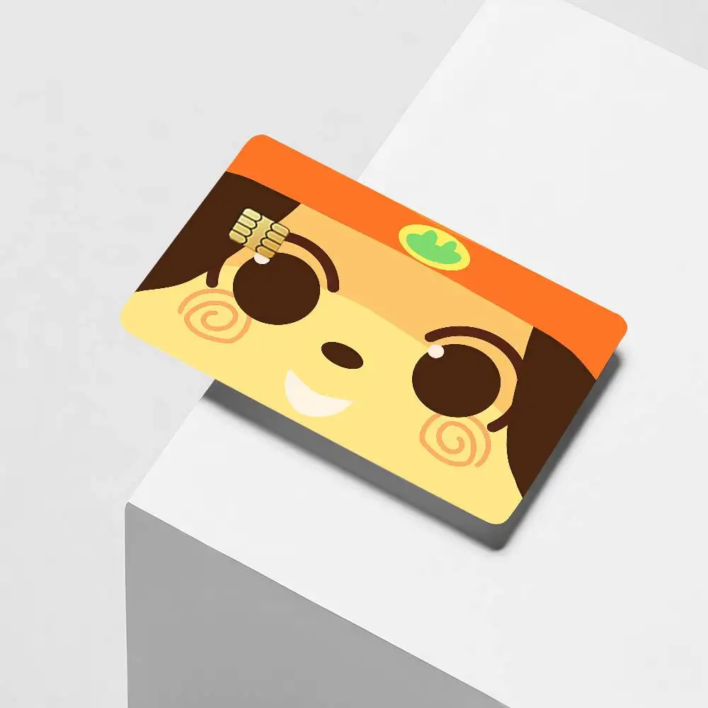 Cartoon P-Parappa The R-Rapper Credit Card Decorative Card Stickers Suitable For Bank Cards Metro Transit Anti-scratch Gift 4PCS
