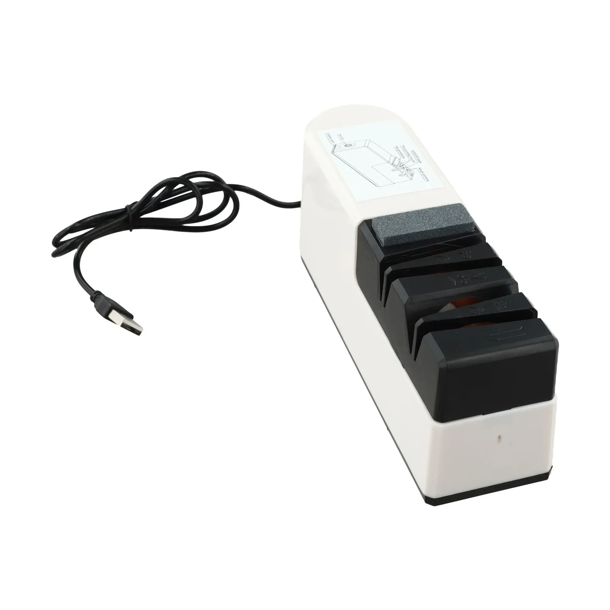 Diamond Abrasive Sharpener Electric Kitchen Sharpener Cooking Preparation 20x7.6x5.5cm Compact Electric Kitchen Sharpener
