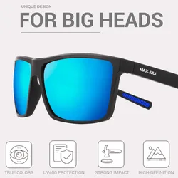 MAXJULI 158MM Polarized Extra Big Sunglasses for Men Women with Big Heads UV 400 Protection Sun Glasses 8125