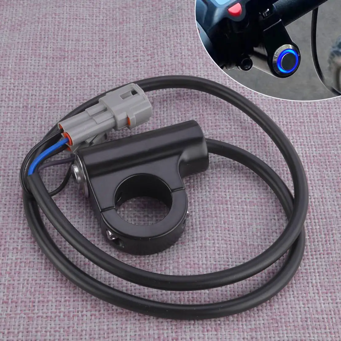 Motorcycle LED Headlight Handlebar Switch Self-Locking fit for SUR-RON SurRon LBX Segway X260 X160