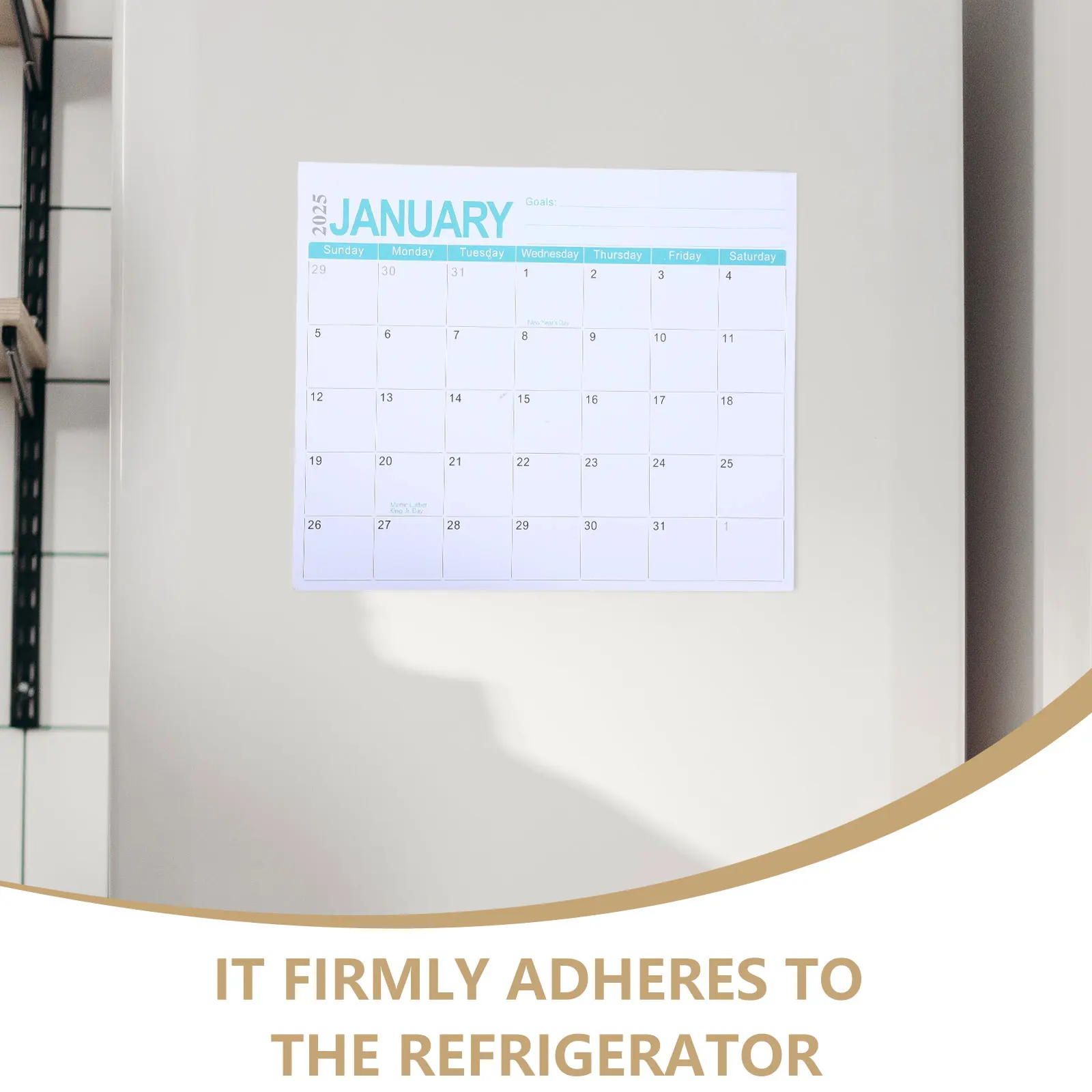 

Fridge Calendar Schedule Magnet 18-month Refrigerator Monthly Date Organizer 2025 Blue Magnetic Dry Erase