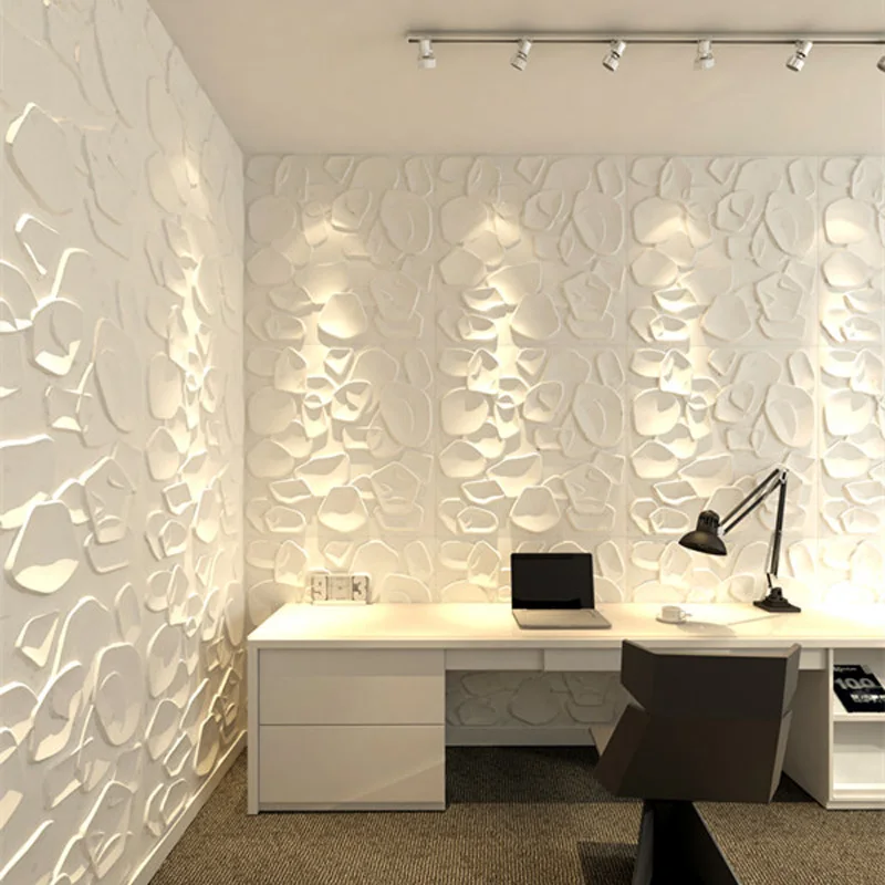 4pcs/ 50x50cm 3D Wall Panels Indoor Wall Decoration for Living Room Bedroom Hotel Office Mural Tile-Panel-Mold 3D Wall Sticker