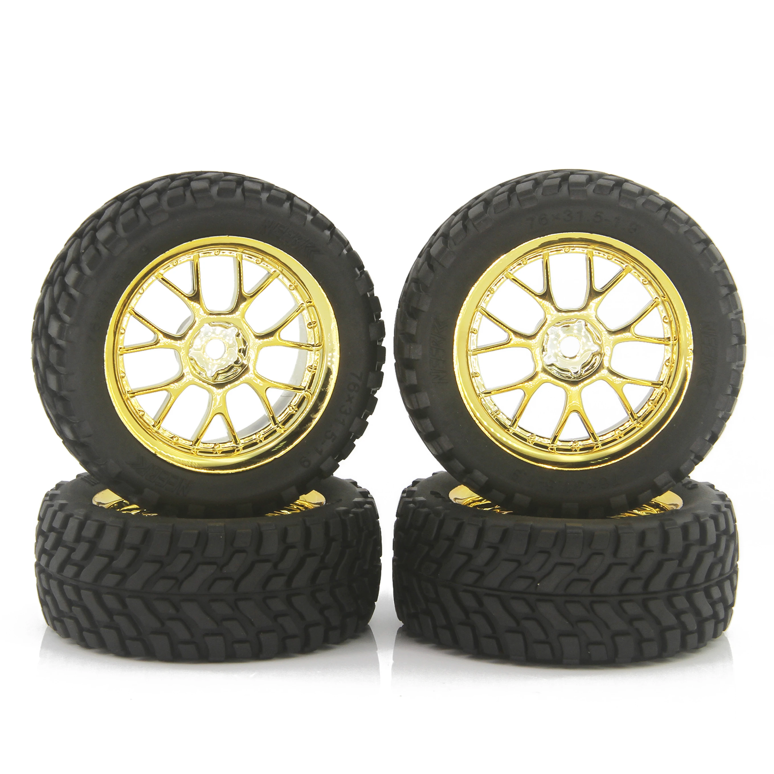 4PCS NEEBRC 75mm 1.9in Rubber Tire 12mm Hex Rim Durable Wheels Tyre for 1/10 1/14 1/16 RC Car Wltoys 144001 Juguetes Hot Wheels