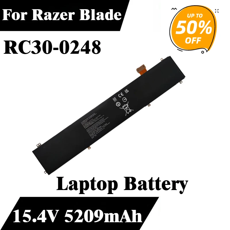 

RC30-0248 Laptop Battery 5209mAh for Razer Blade 15 Elite Version 2021 2020 2019 2018 RZ09-0313/0301/03015/0367 New High Quality
